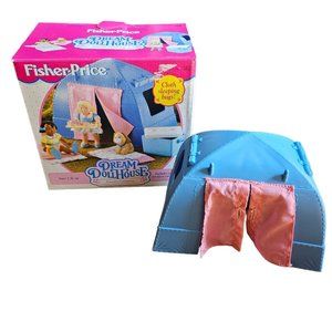 Vintage Fisher Price Dream Dollhouse Family Camping Tent